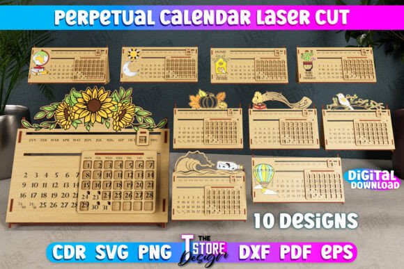 Download Desktop Perpetual Calendar Bundle | CNC - Premium Bundle