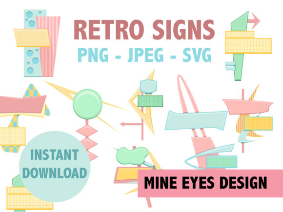Download Retro Signs - Mid Century Modern Design - Modern design Collection