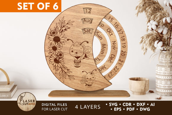 Download Calendar Bundle Layered Laser Cut Files - Premium Resources