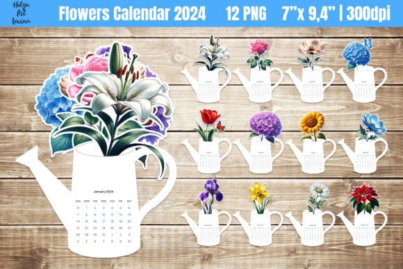 Download Flowers Printable Calendar 2024 - Calendar Collection