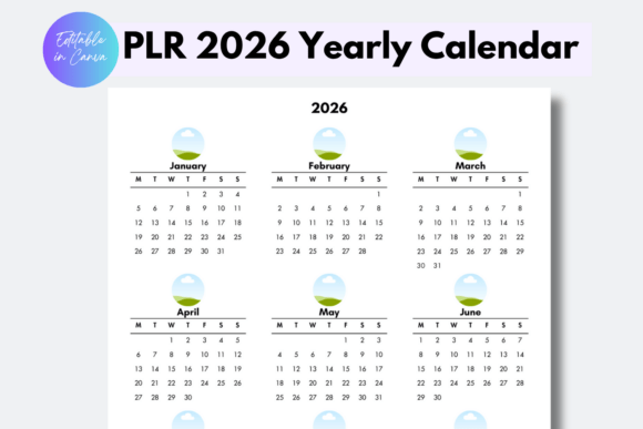 Download PLR 2026 Yearly Calendar Editable - Calendar Collection