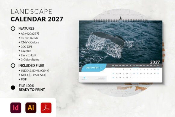 Download Landscape Calendar 2027 - Calendar Collection