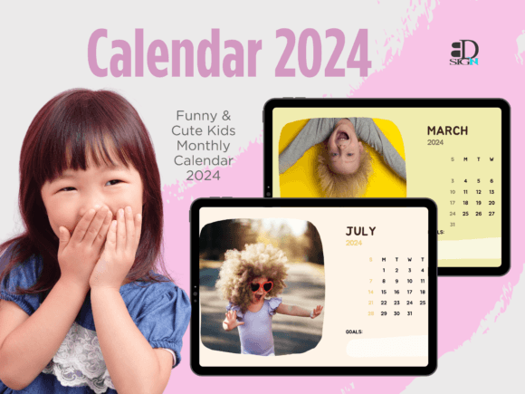 Download Cute and Fun Kids Wall Calendar 2024 - Calendar Collection