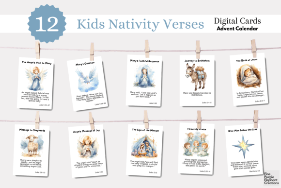 Download Family Nativity Advent Calendar Cards - Calendar Collection