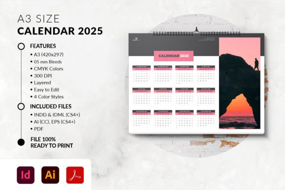 Download A3 Size Landscape Calendar 2025 - Calendar Collection