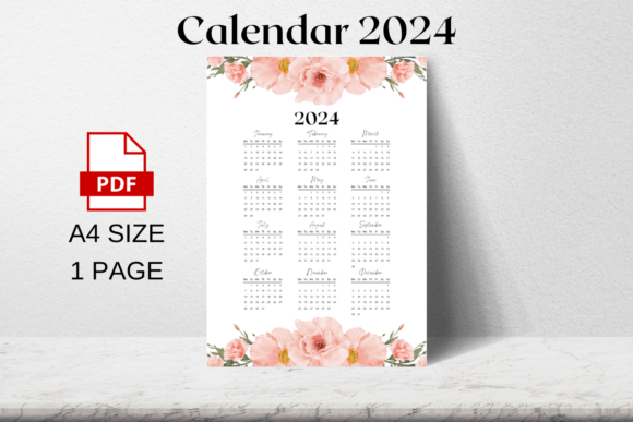Download One Page Printable Calendar 2024 PDF - Calendar Collection